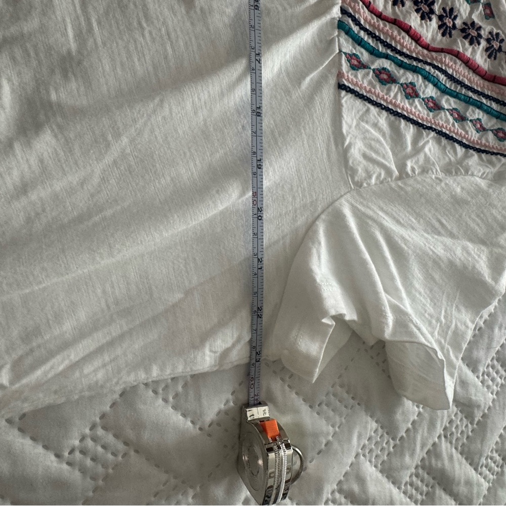 St. John's Bay White Embroidered Blouse - Picture 3 of 5